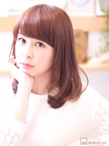 大人可愛いナチュラルロブサイド
