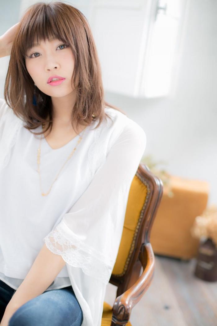 伸ばしかけも可愛いミディ