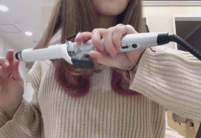 表面の髪の毛も巻いたら終わり♪