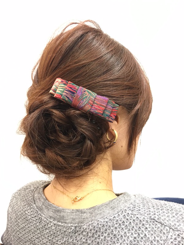 三つ編みアレンジ