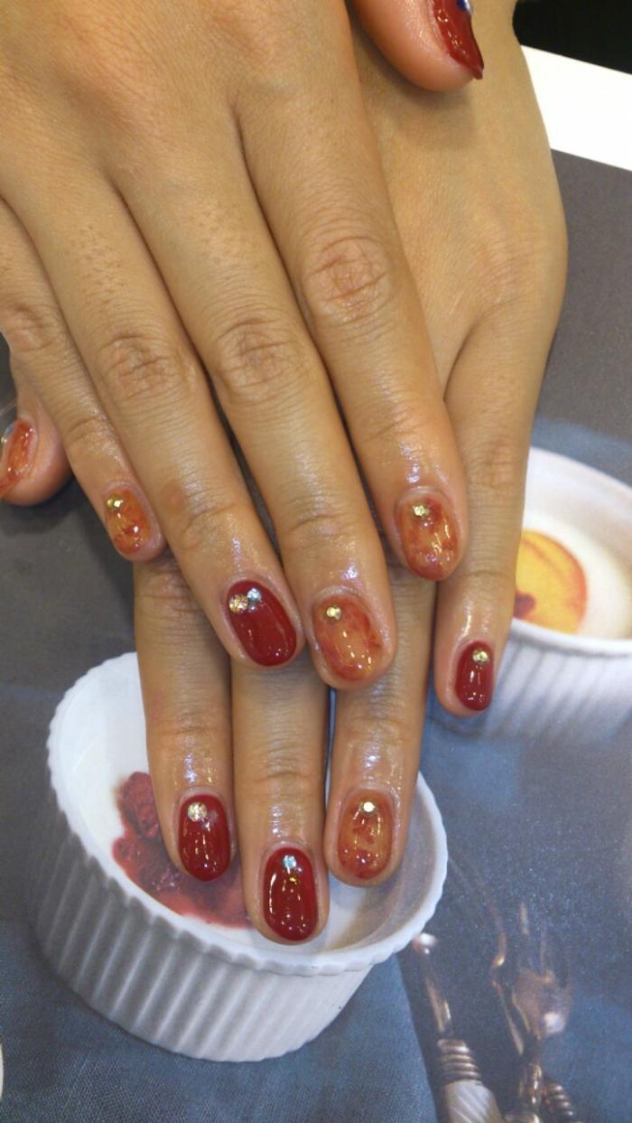 べっ甲×ボルドー