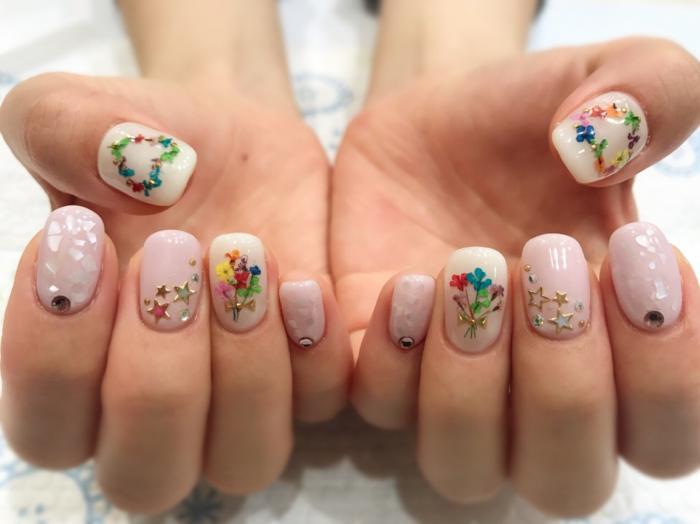 押し花ネイル