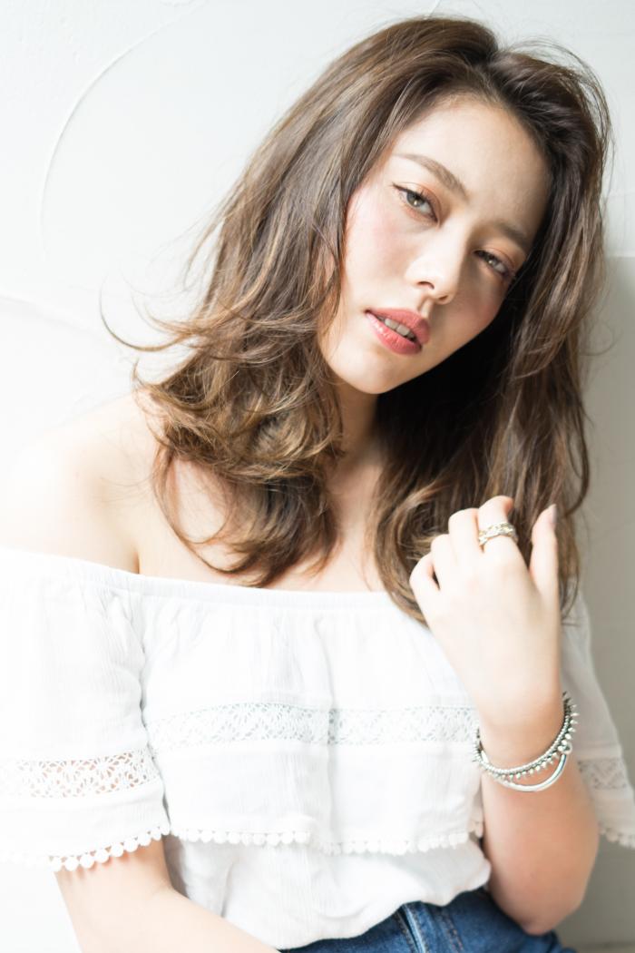 外国人風かきあげロング｜サブ写真②