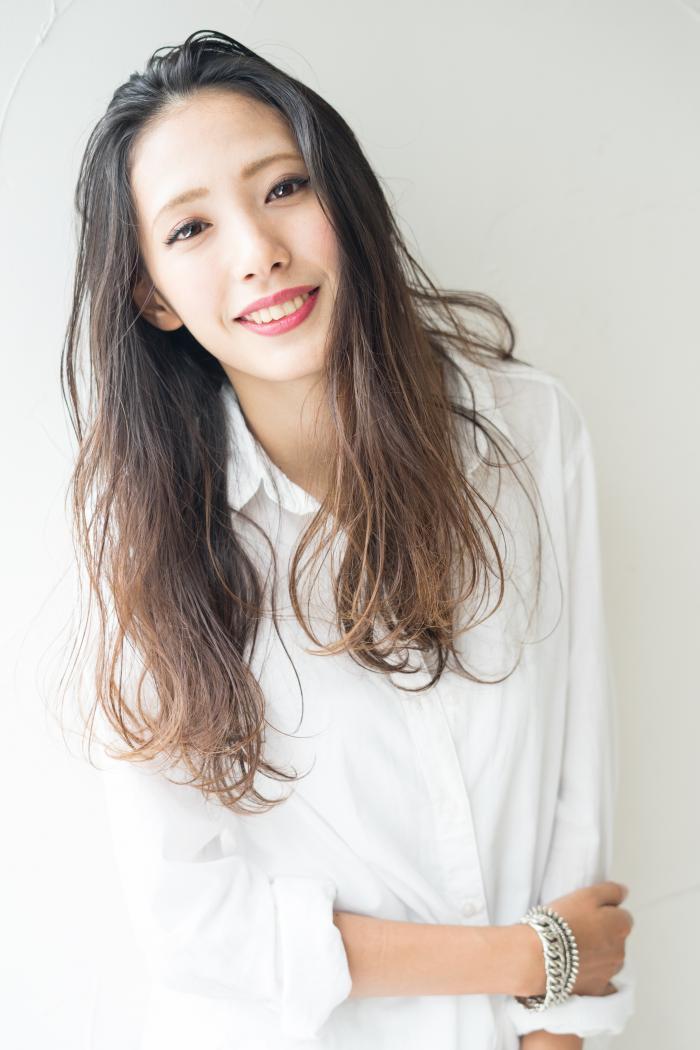 外国人風オールバックロング