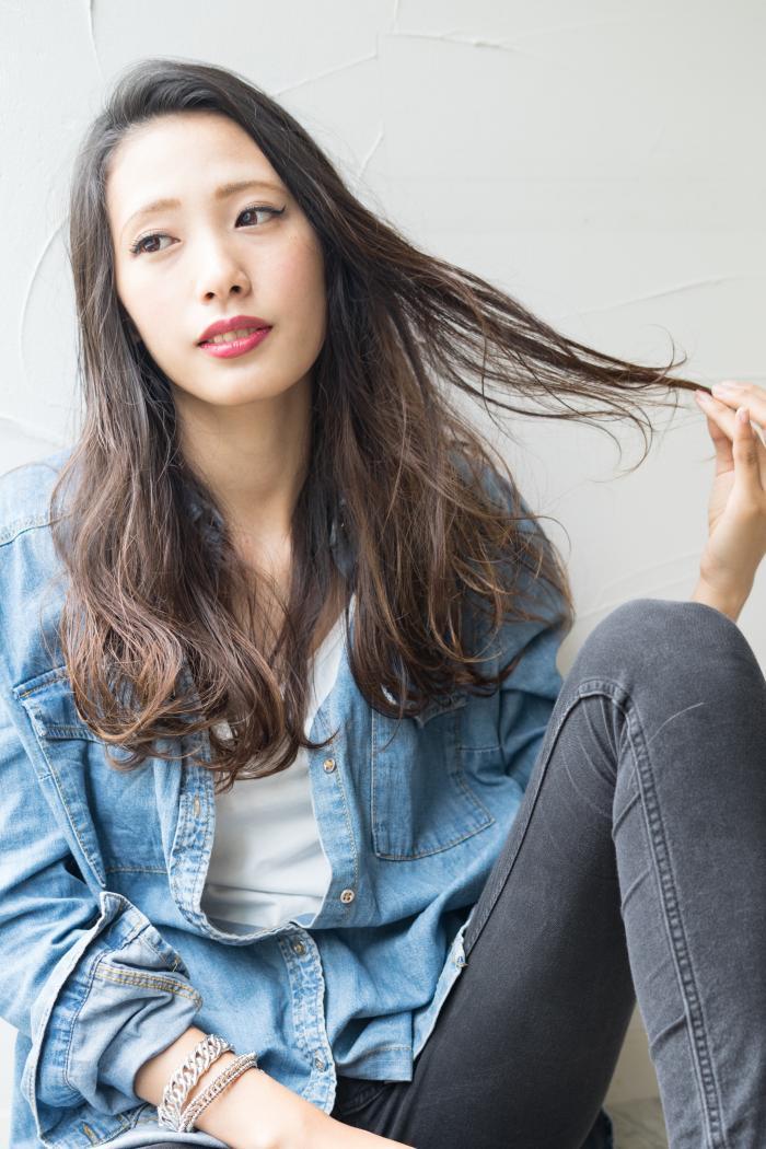 外国人風かきあげほつれウェーブロング｜サブ写真②