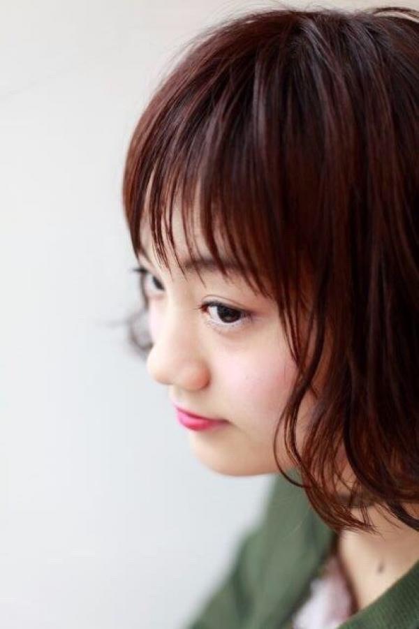 シースルーバングの切りっぱなしボブ｜サブ写真②