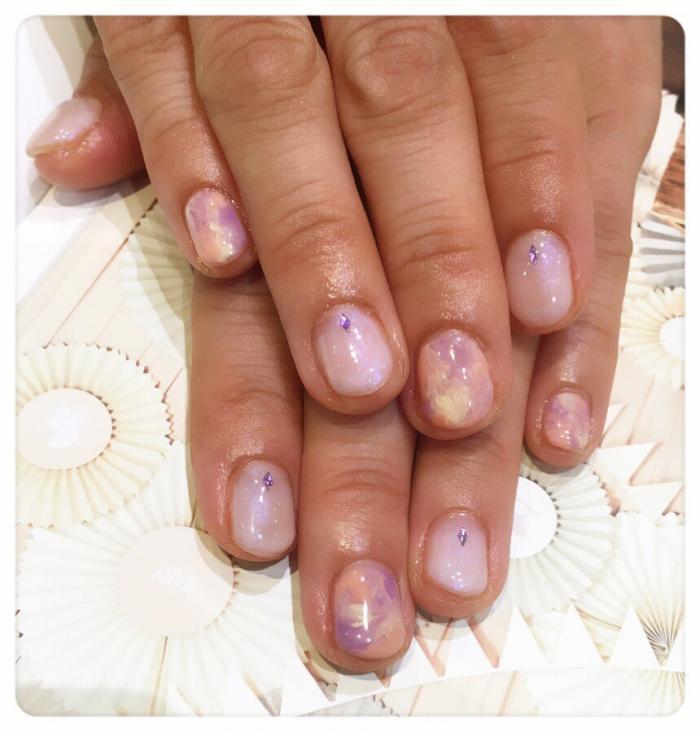 涼しげ偏光ネイル☆