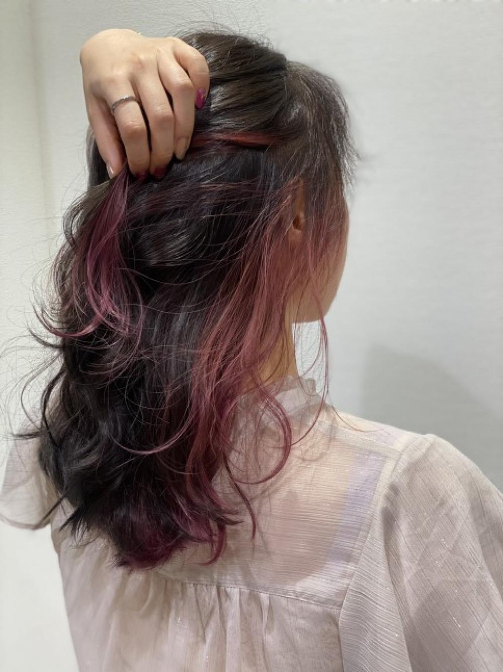 インナーカラー×暖色カラー
