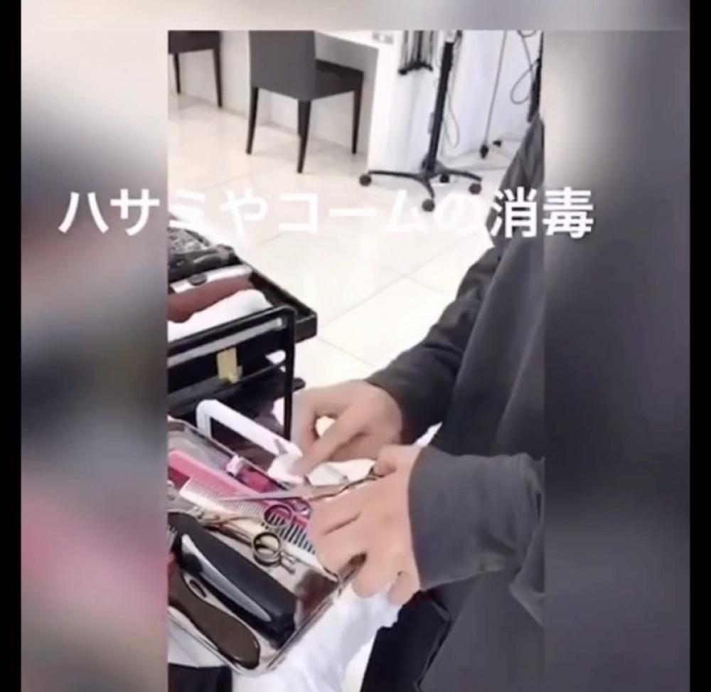 ハサミ、コームなどの器具の消毒