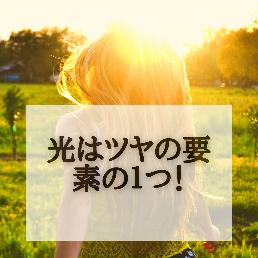 【光】は【ツヤ】の要素の１つ！
