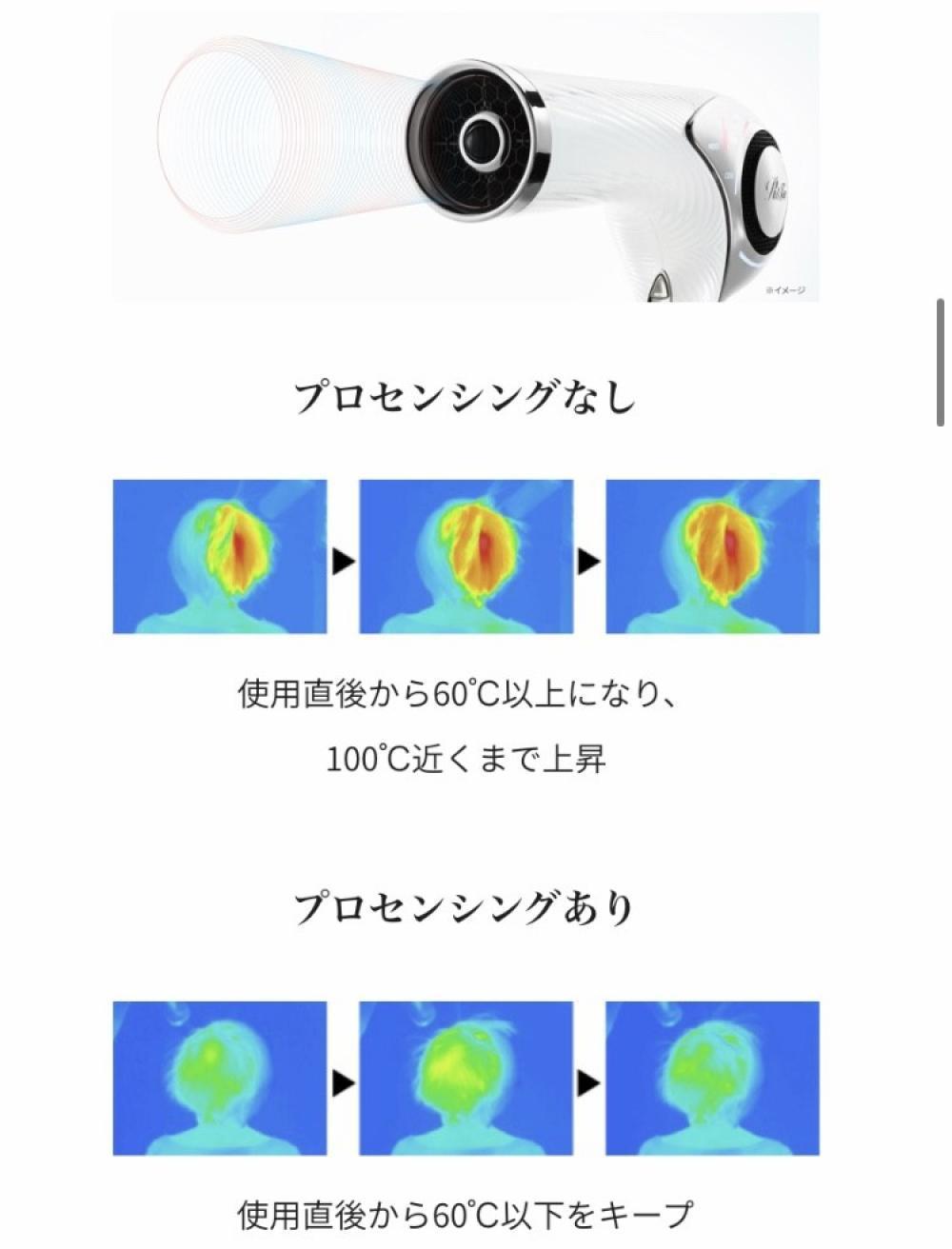 業界初！自動感知型ドライヤー　センシング技術