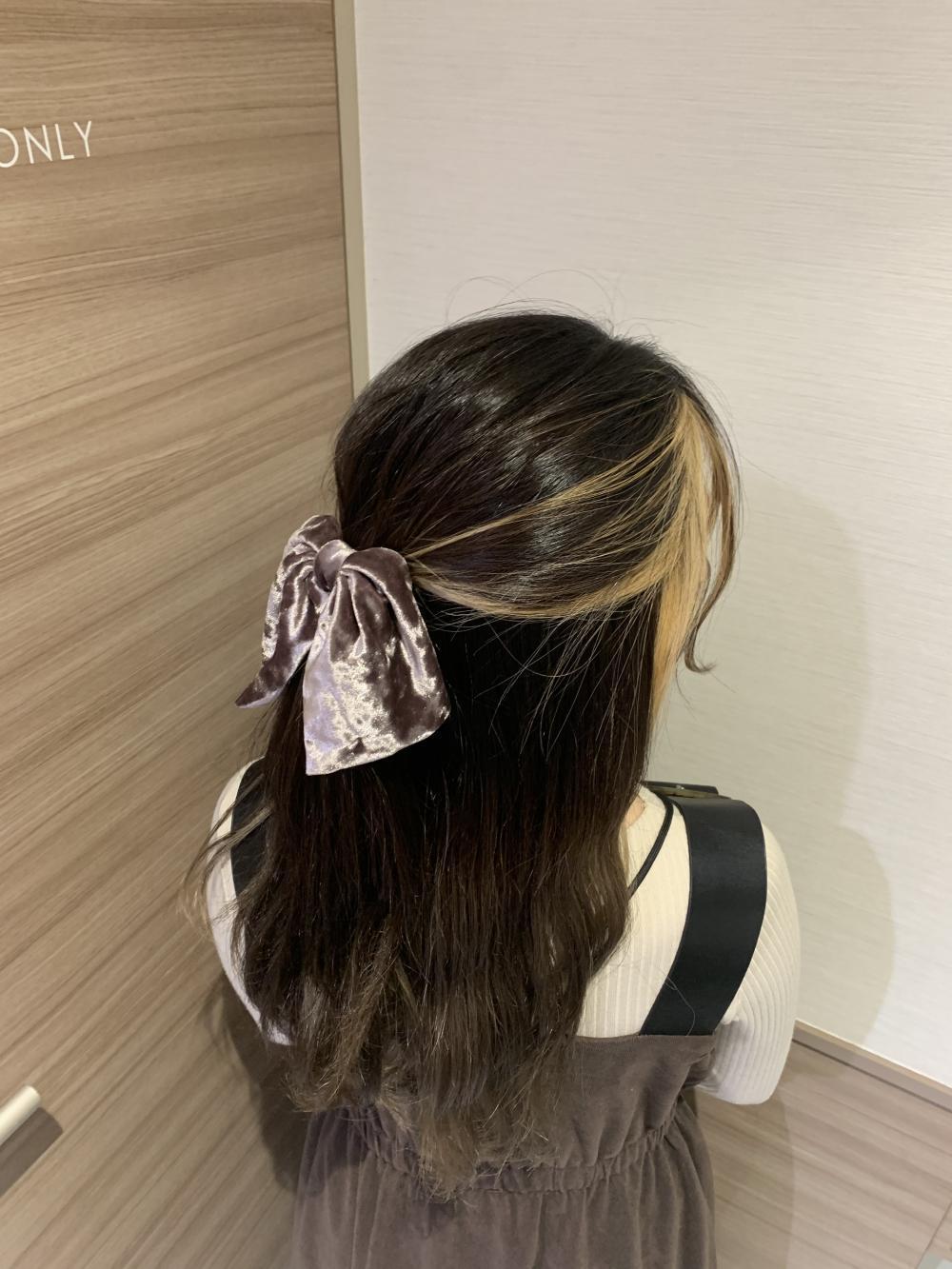 シンプルにハーフアップ♡