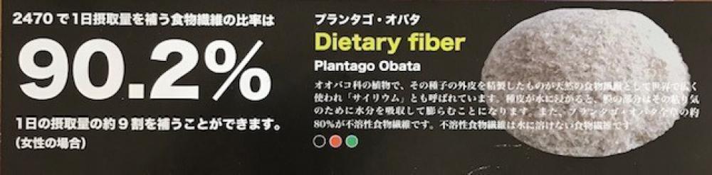 2470のココが凄い！！①　食物繊維が・・・