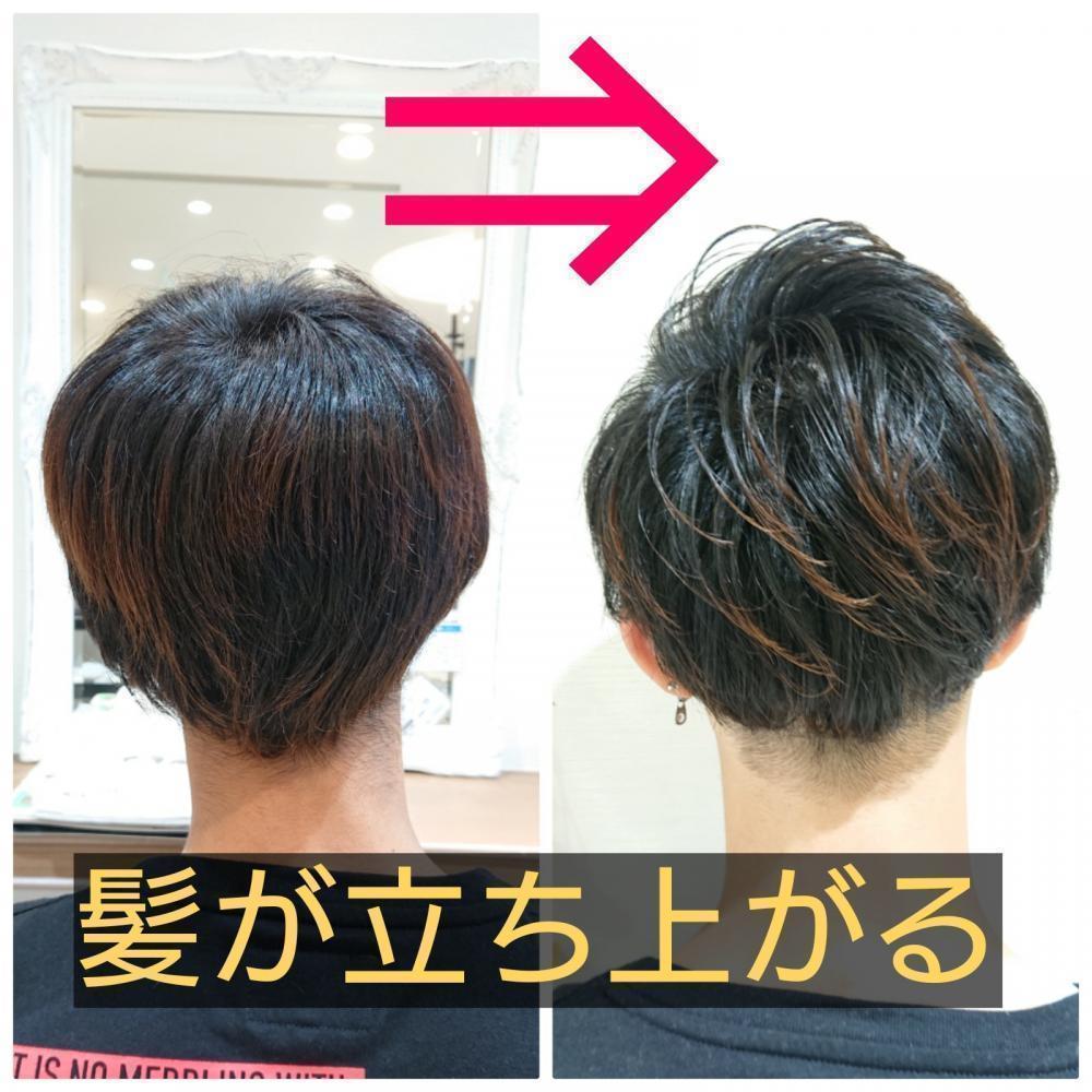 立ち上がらない髪にボリュームを出す。