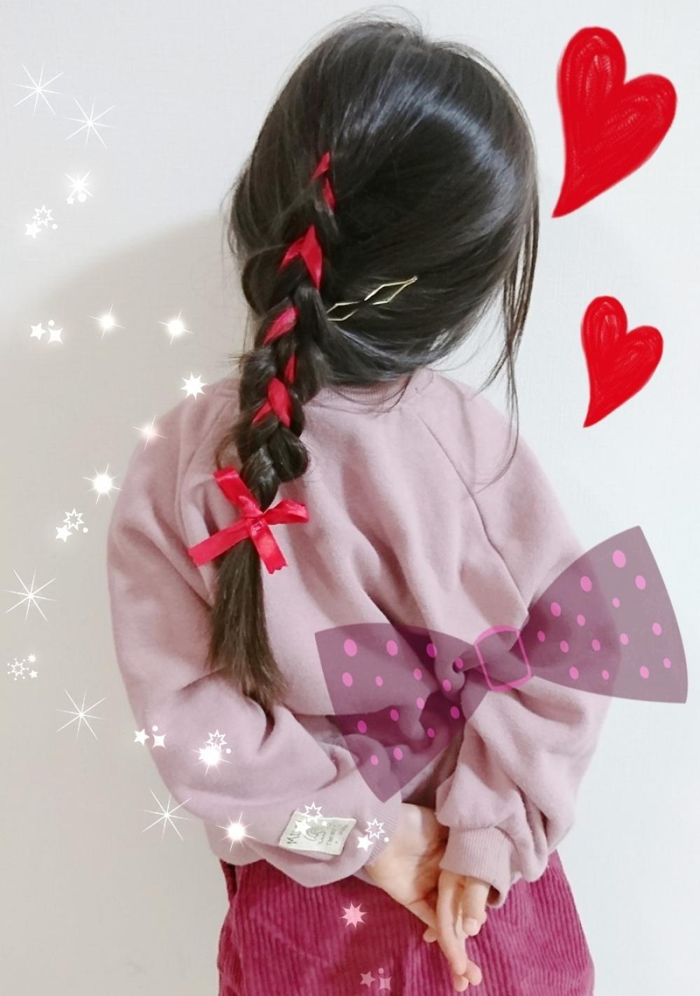 ★特別な日にはリボン編み込み♡♡