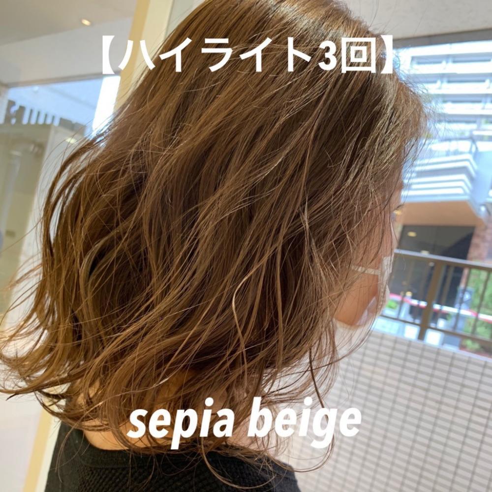 ＃ミディアムスタイル×ハイライト