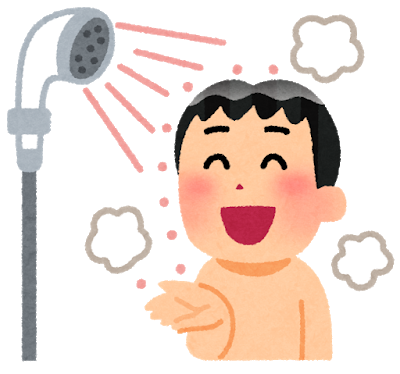 髪を濡らす時は1分ほど頭皮をこすりながら濡らす