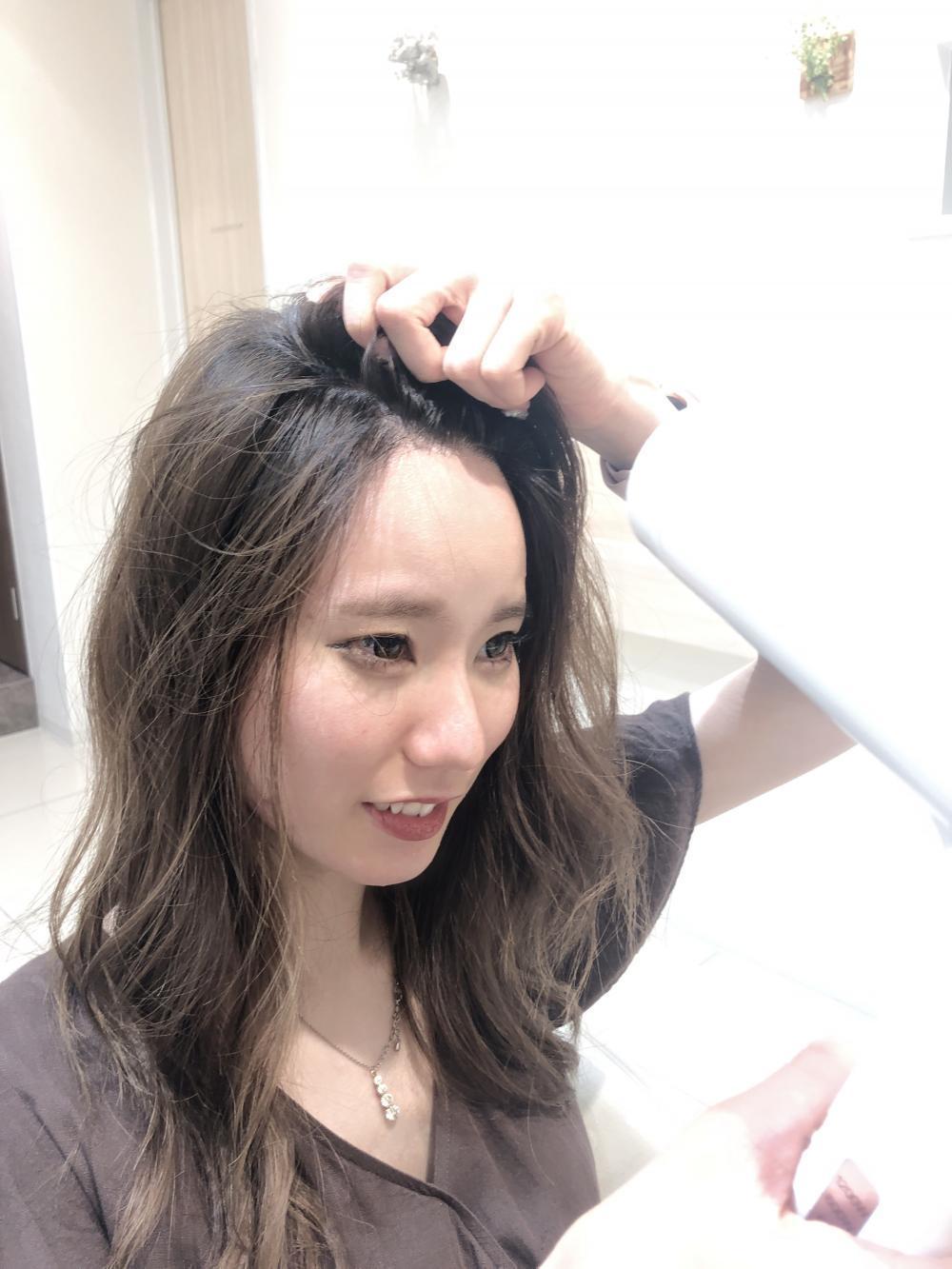 温風→冷風を当てていきます！