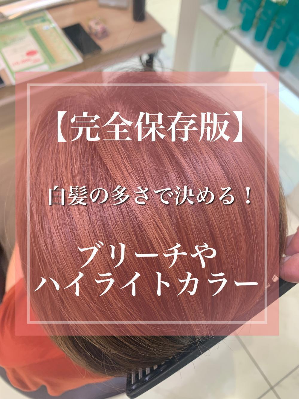 【完全保存版】白髪の多さで決める！ブリーチやハイライトカラー