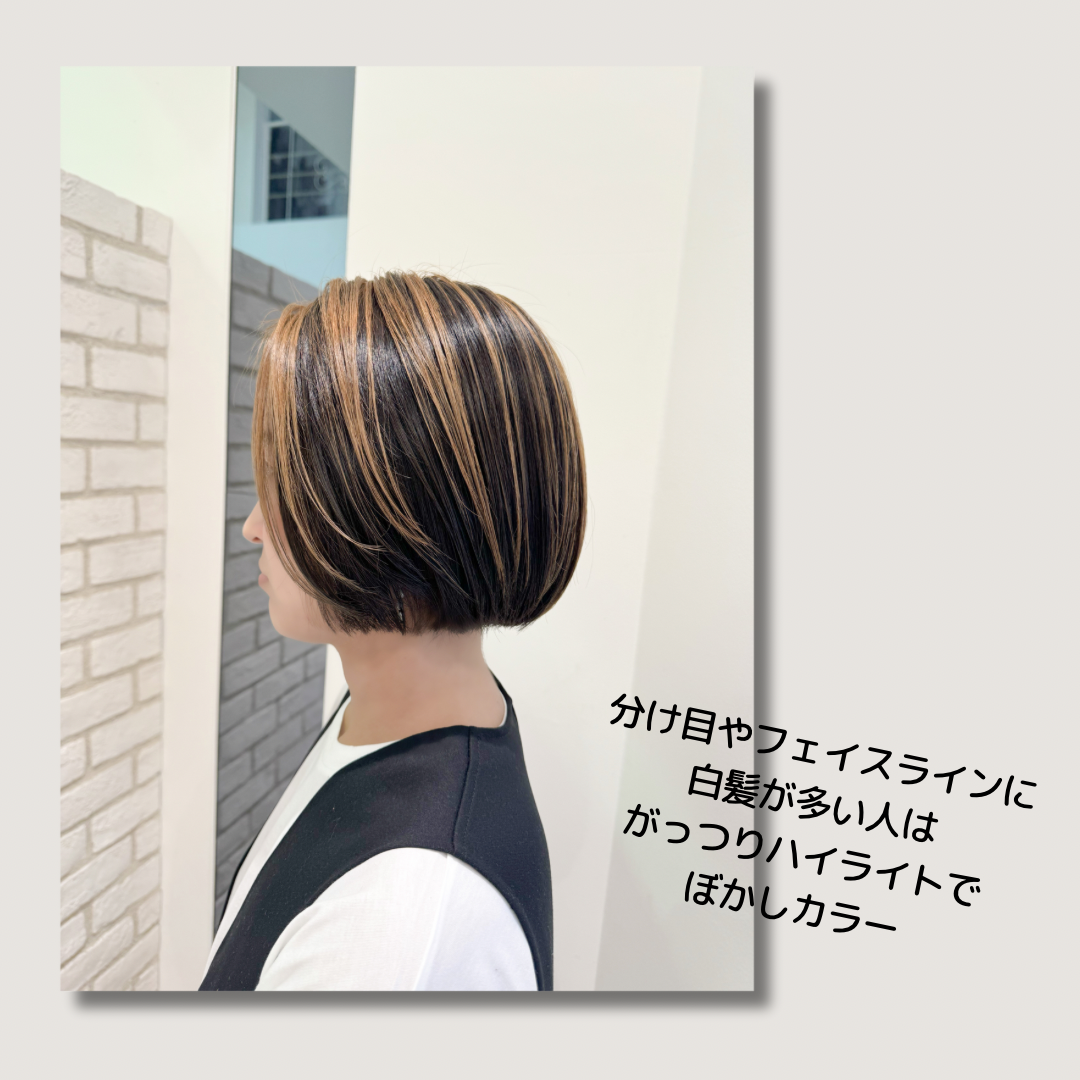 デザイン風の白髪ぼかしにしたい方にオススメ
