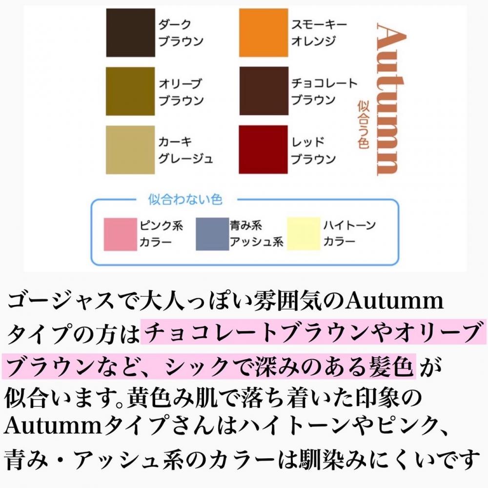 【秋】の方の似合う色は？？