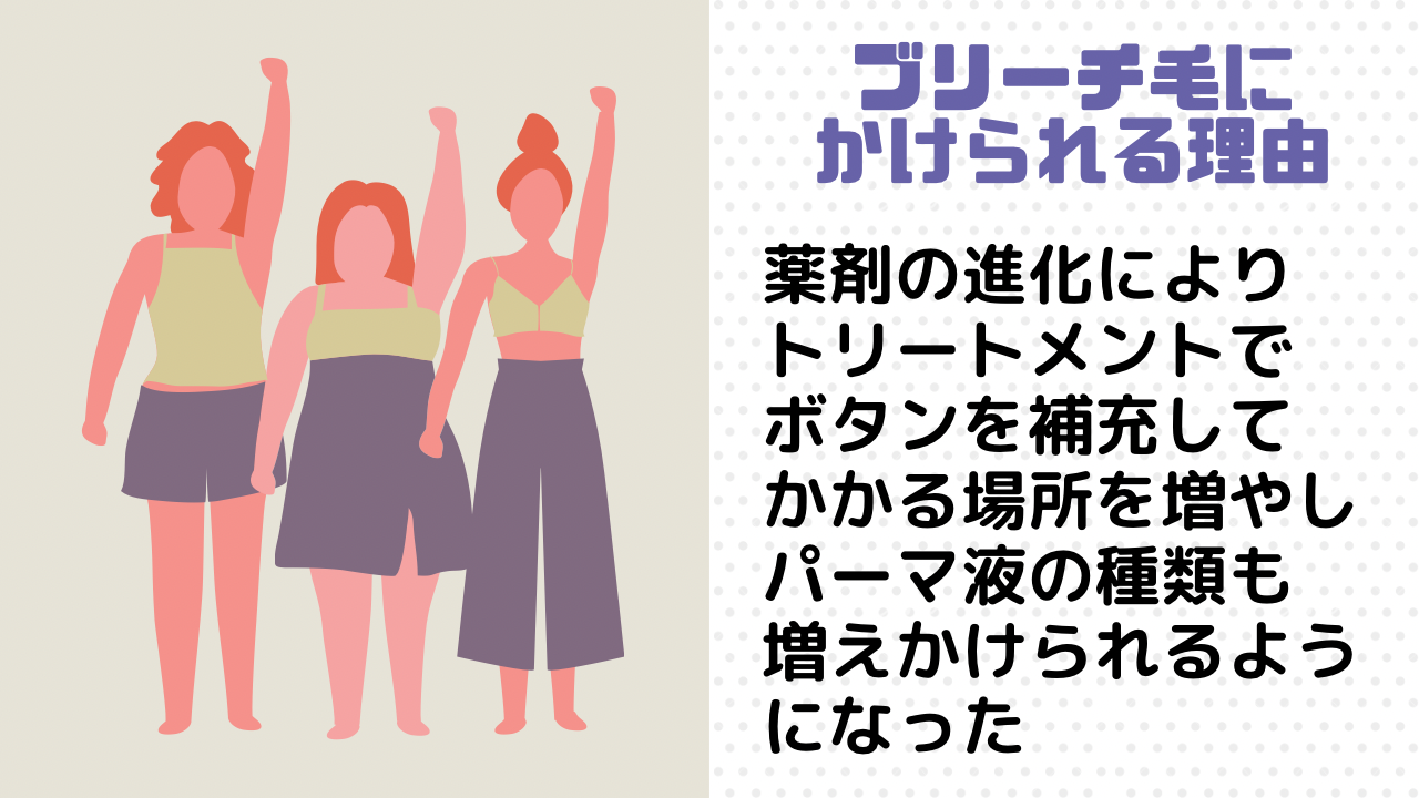 ブリーチ毛にパーマがかかるようになった理由