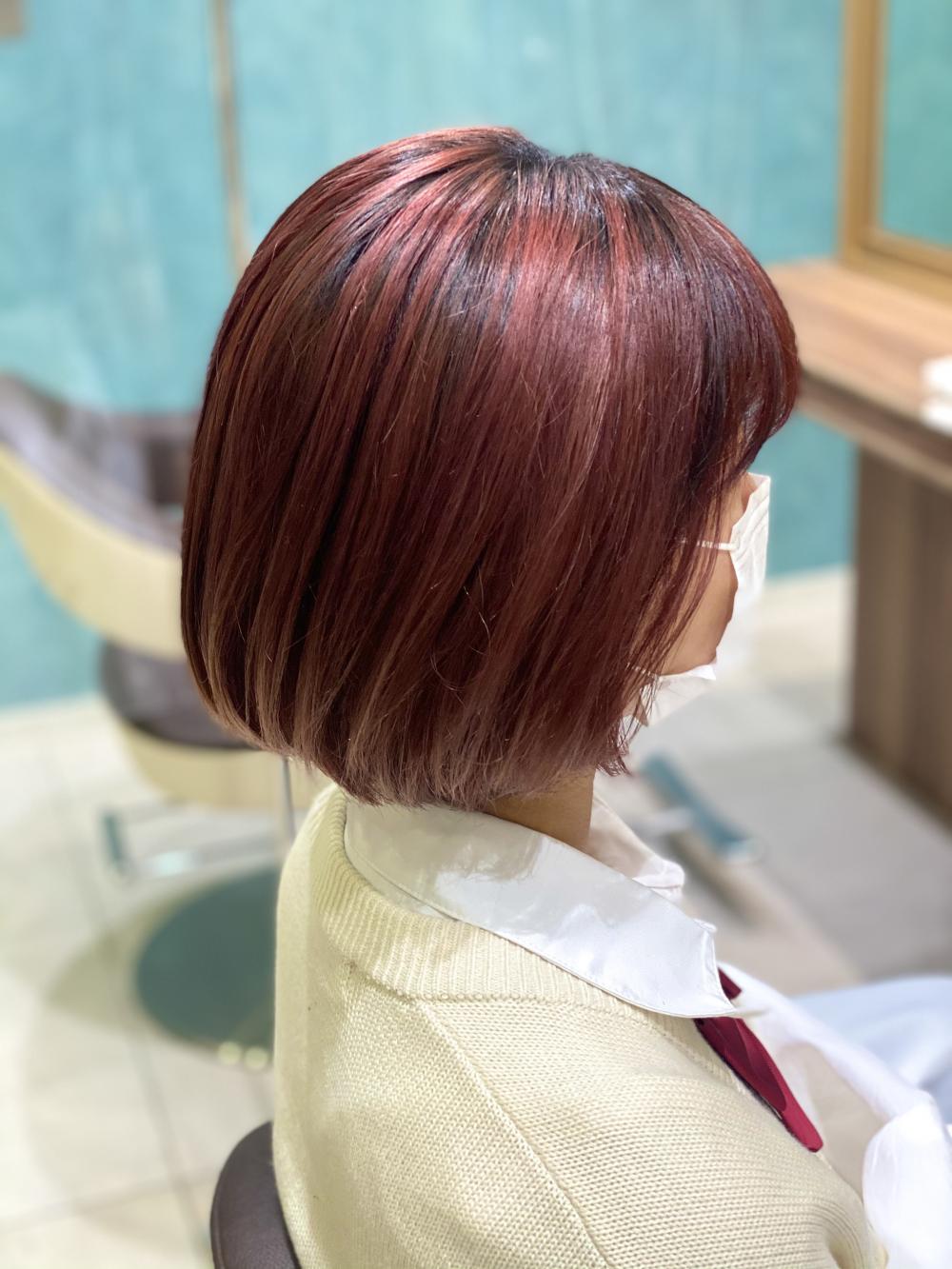 バレイヤージュでつくるピンクバイオレット