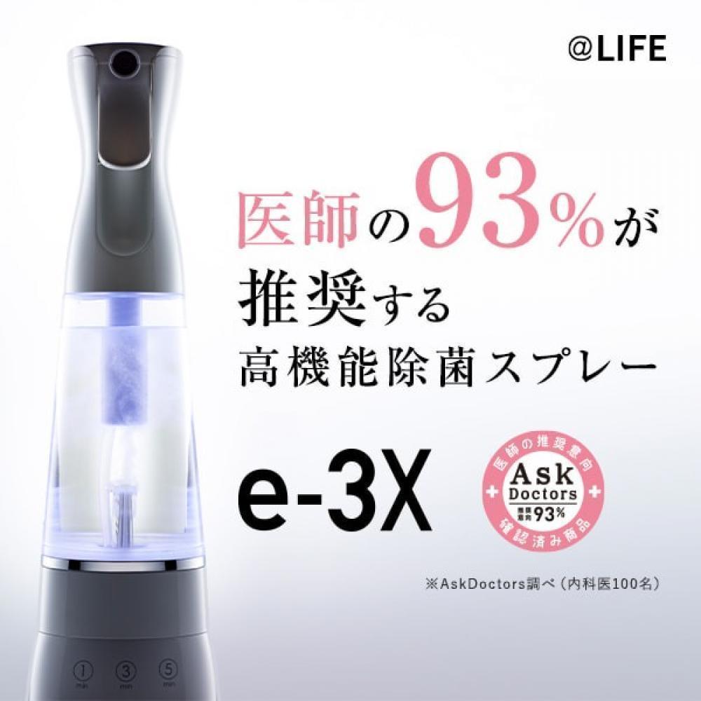 驚愕!!水道水から作る高機能除菌スプレーe-3x