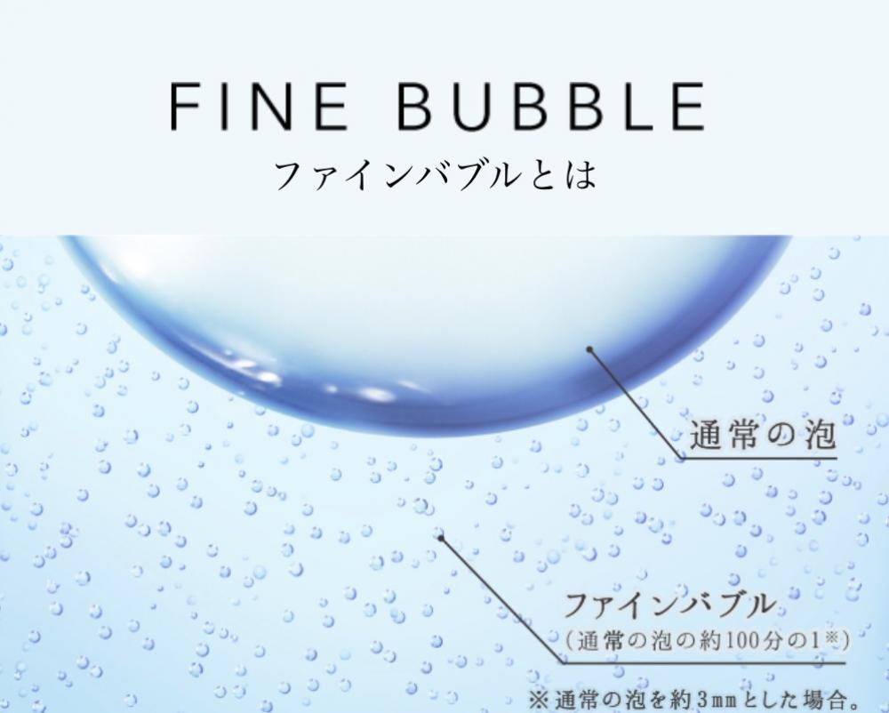 ファインバブルはナノレベルの小さな気泡