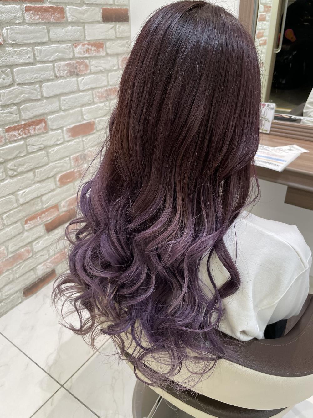 ローズパープルグラデーション