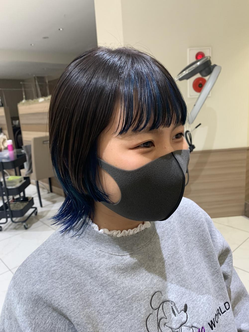 前髪にもいれるとさらに映え髪。