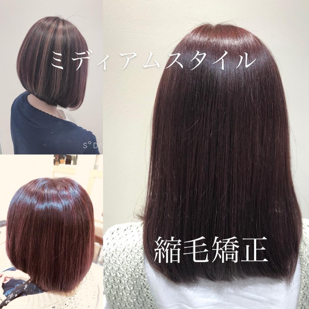 肩位の長さ～胸元位のミディアムスタイル