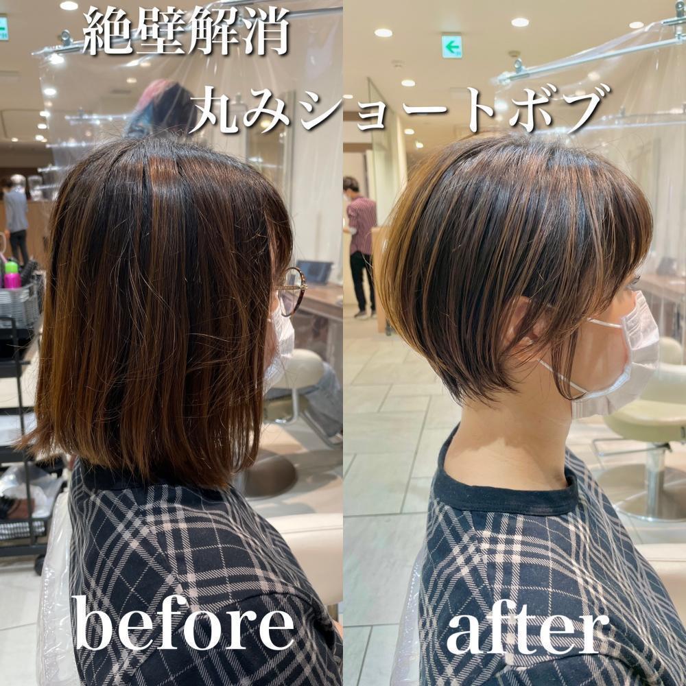 【絶壁解消】丸みショートボブ
