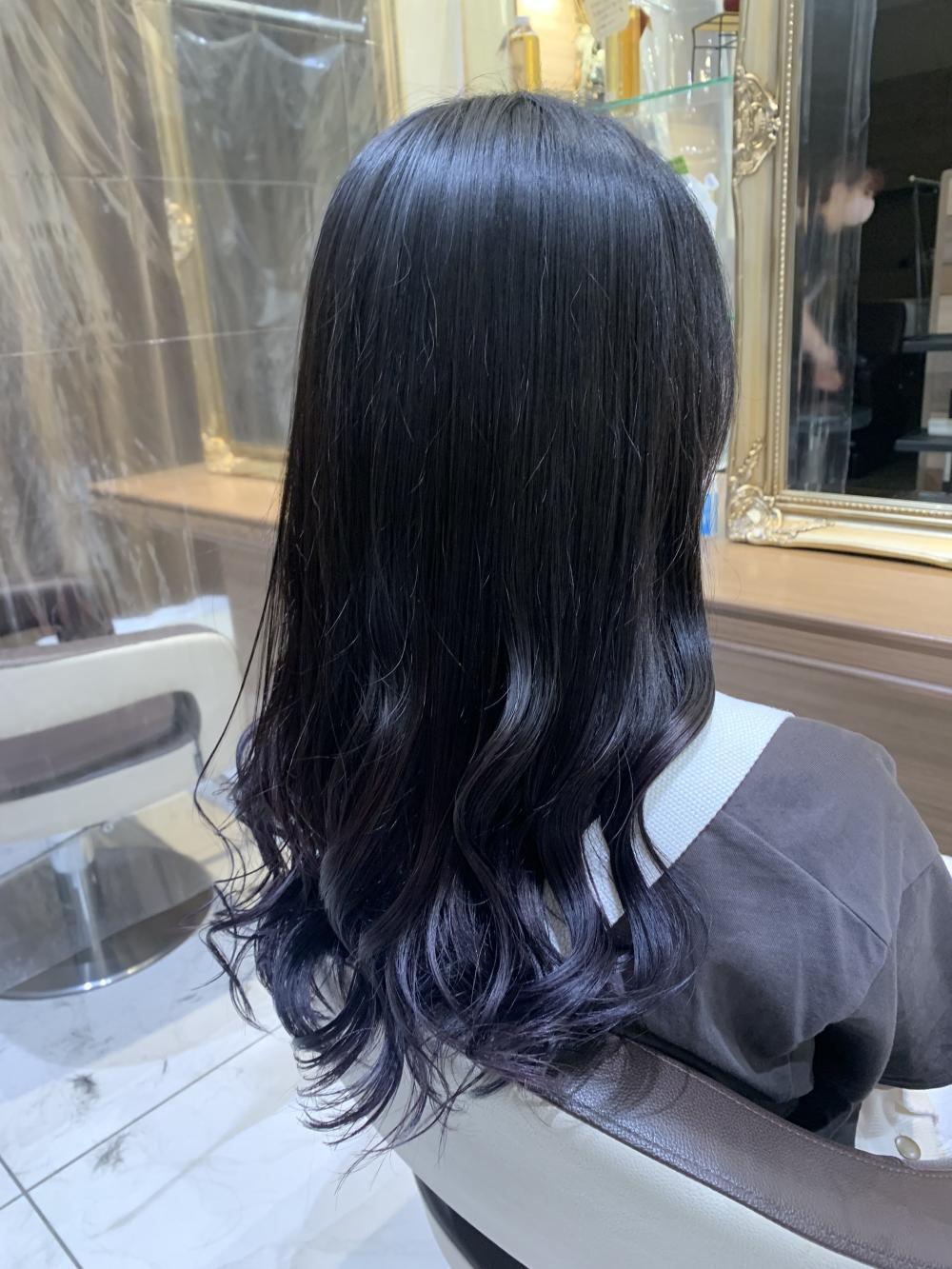 ✴︎  黒髪〜グラデーション　ブリーチ1回