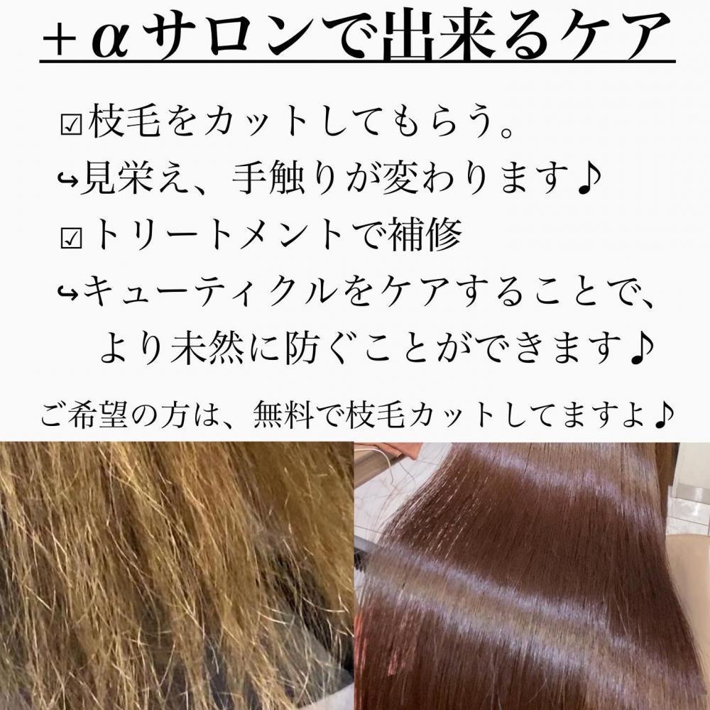 【＋α 美容室でやるべきケア＋対処法】