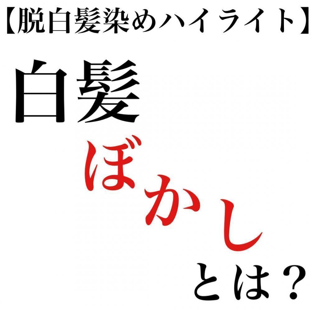 【脱白髪染めハイライト】白髪ぼかしとは？？