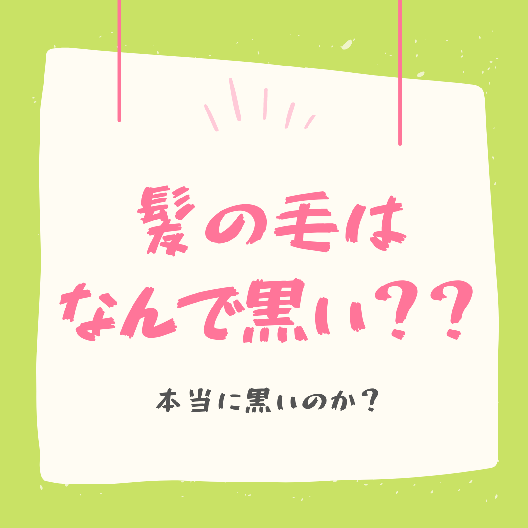 そもそも髪の毛は何故黒いのか？