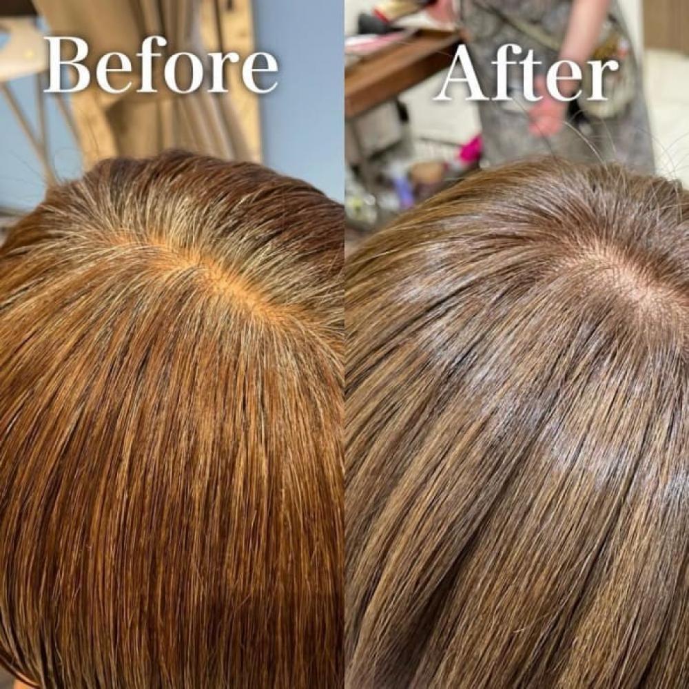 【脱白髪染めハイライト】Before→After