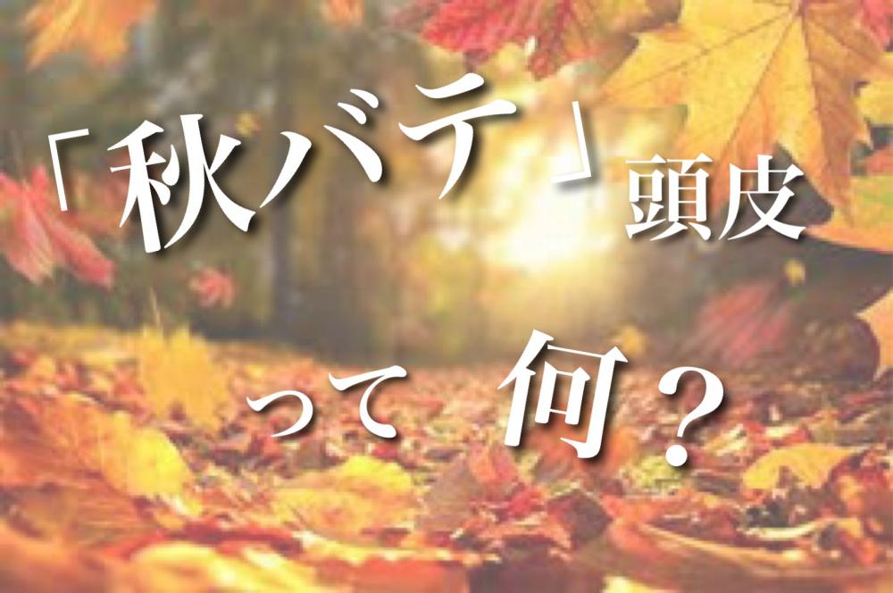 『秋バテ頭皮』になっていませんか？！