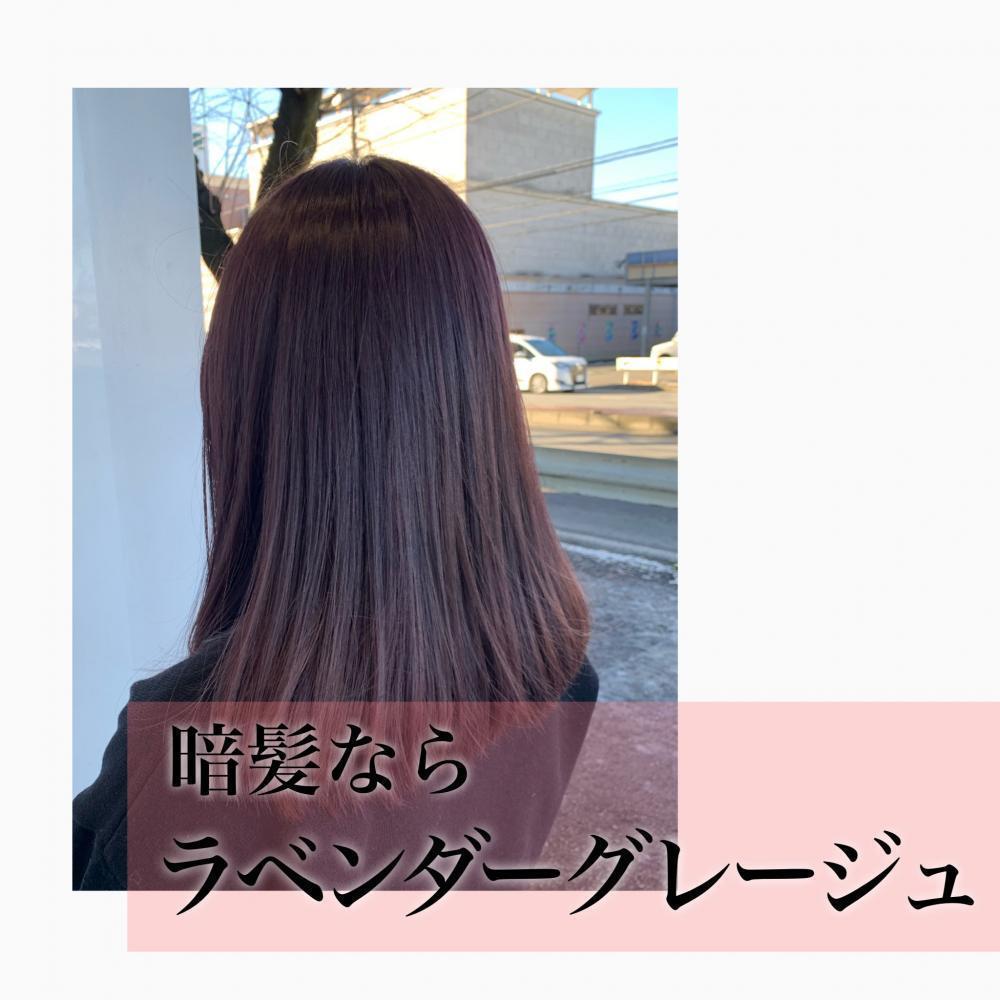 暗髪ならラベンダーグレージュ