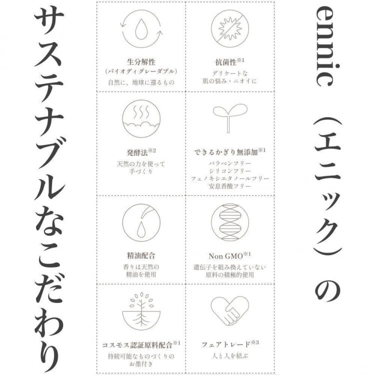 ennic(エニック)のサステナブルなこだわり