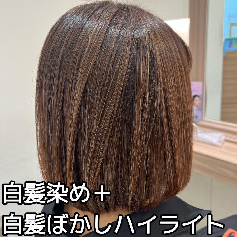 白髪染め＋白髪ぼかしハイライトpart2
