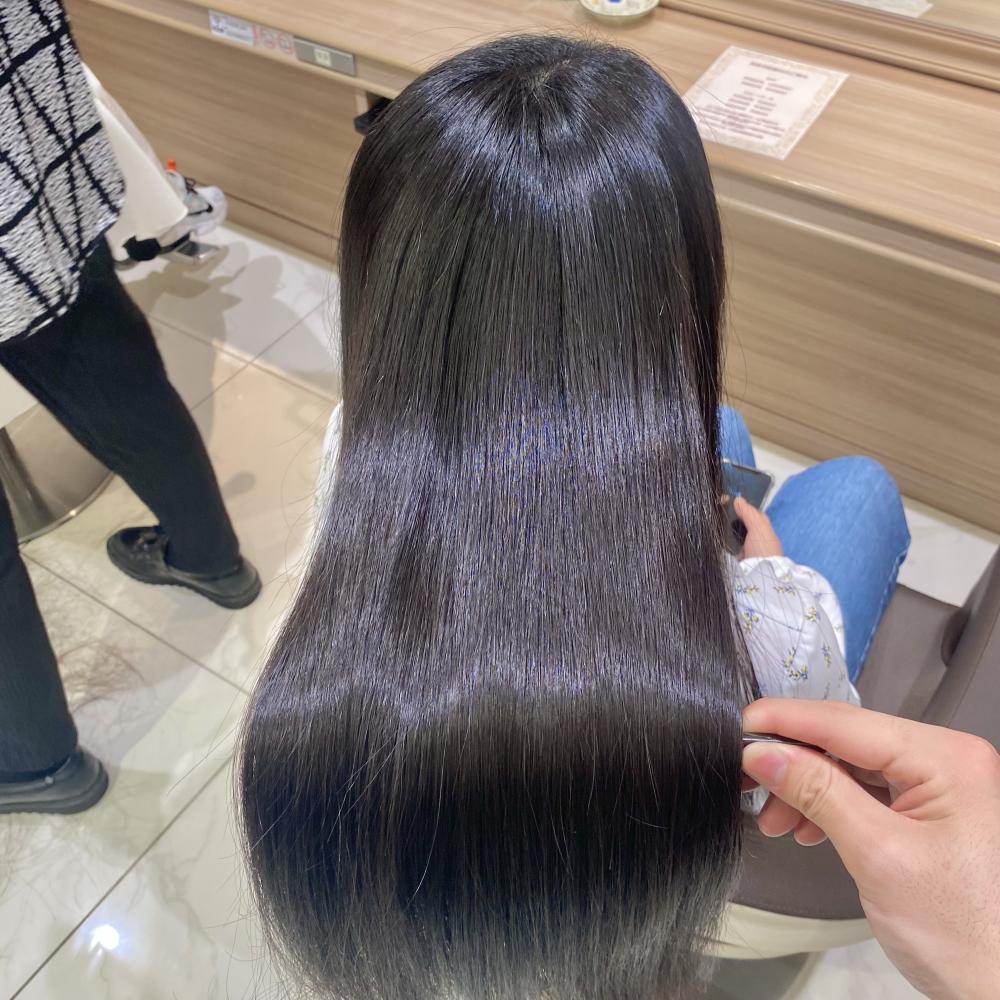 縮毛矯正の施術工程
