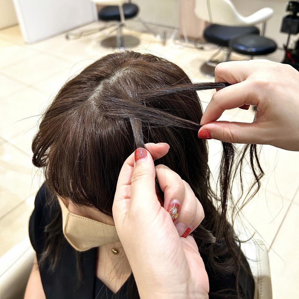 ステップ３　左を交差する
