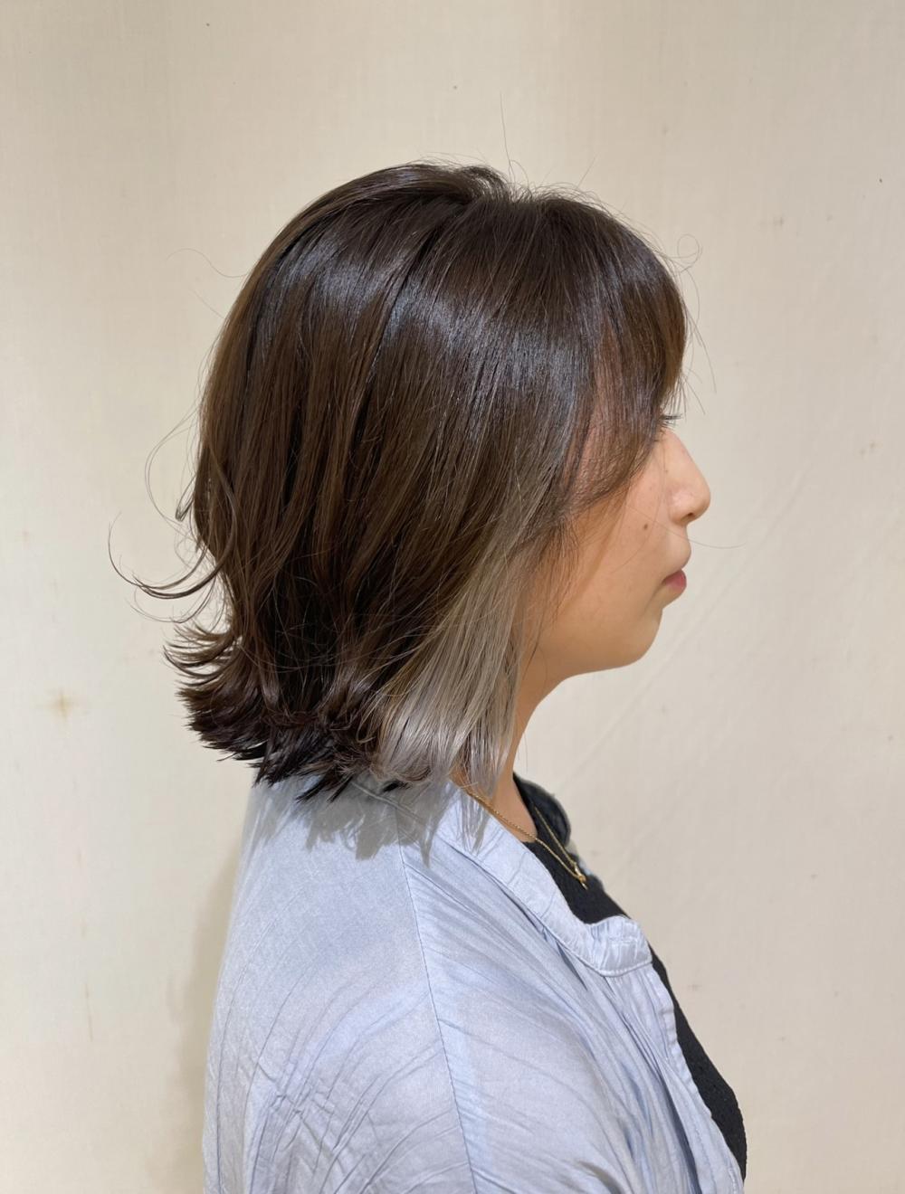 インナーカラー→シルバー