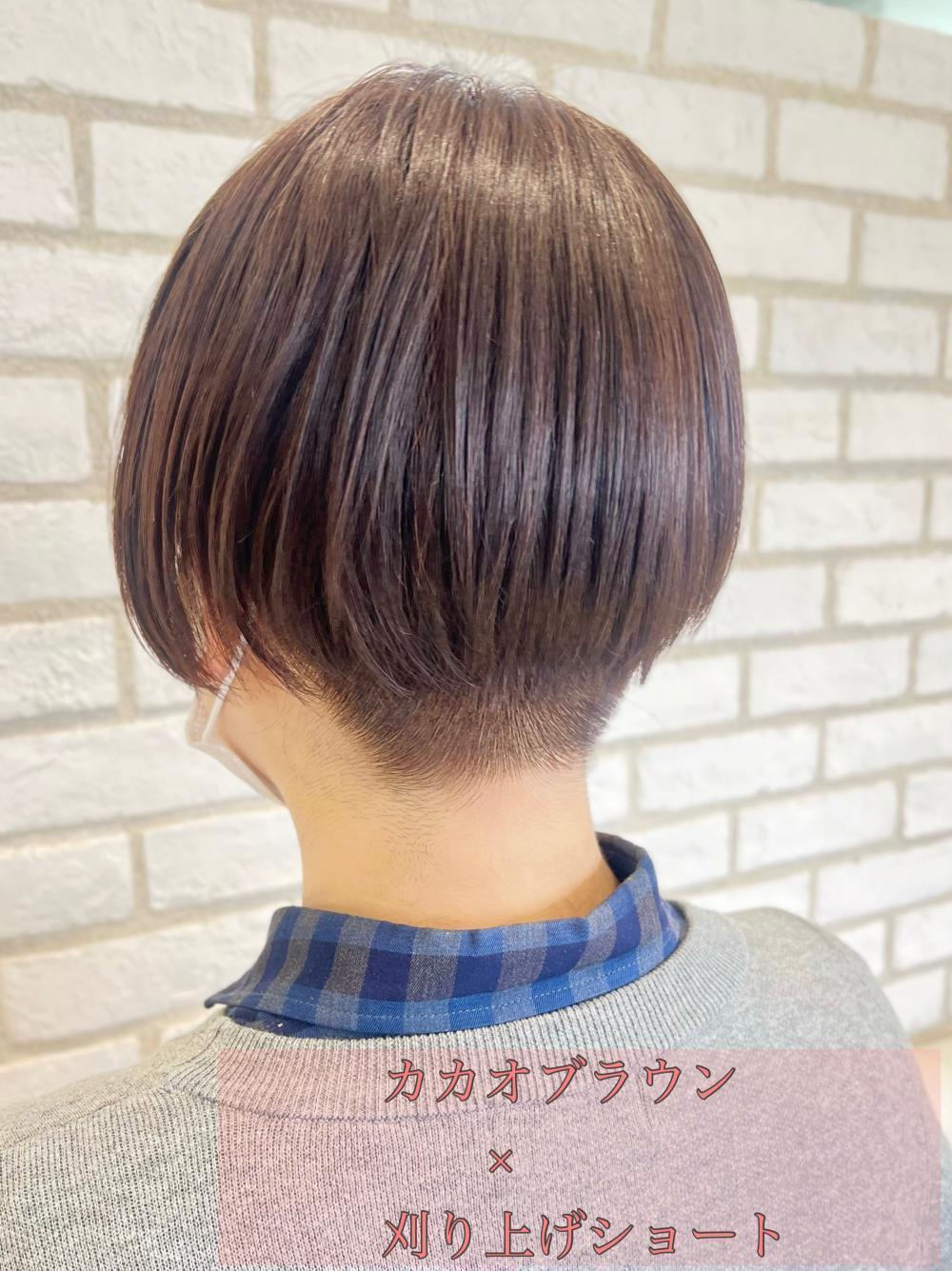 【まろみ系】カカオブラウン×刈り上げショート