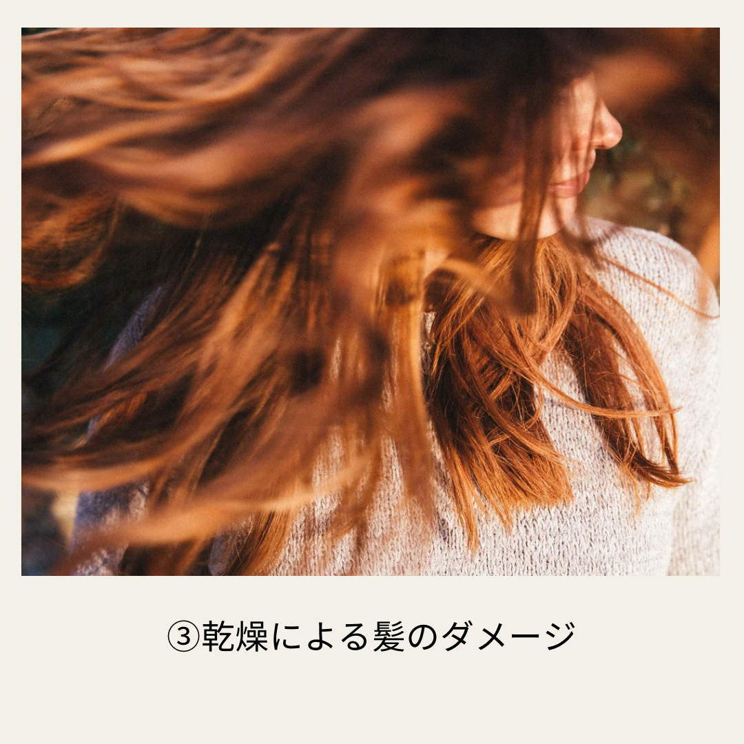 ③乾燥による髪へのダメージ
