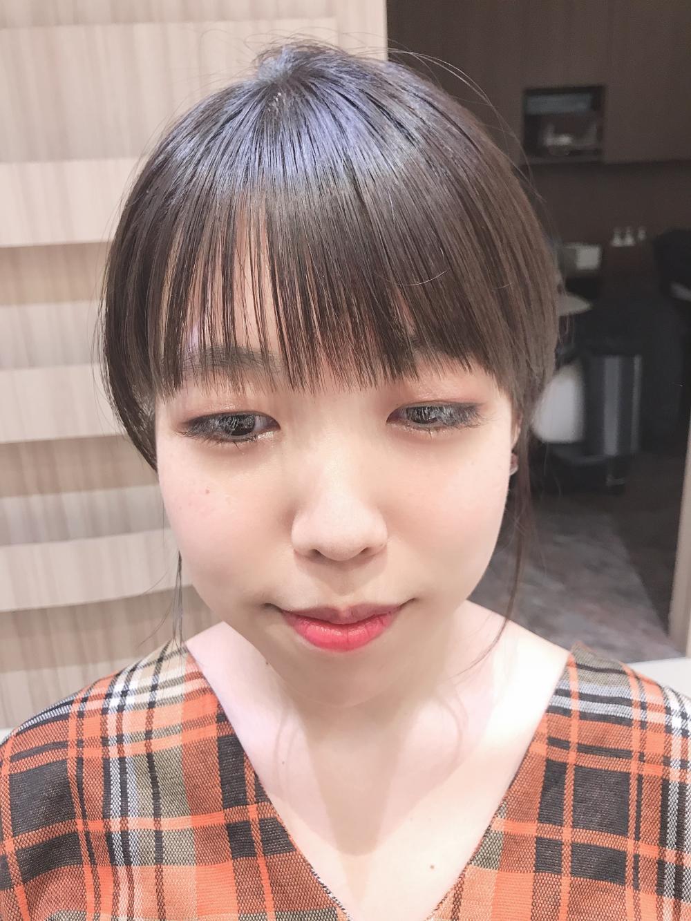 前髪だけでもかなりのイメチェン
