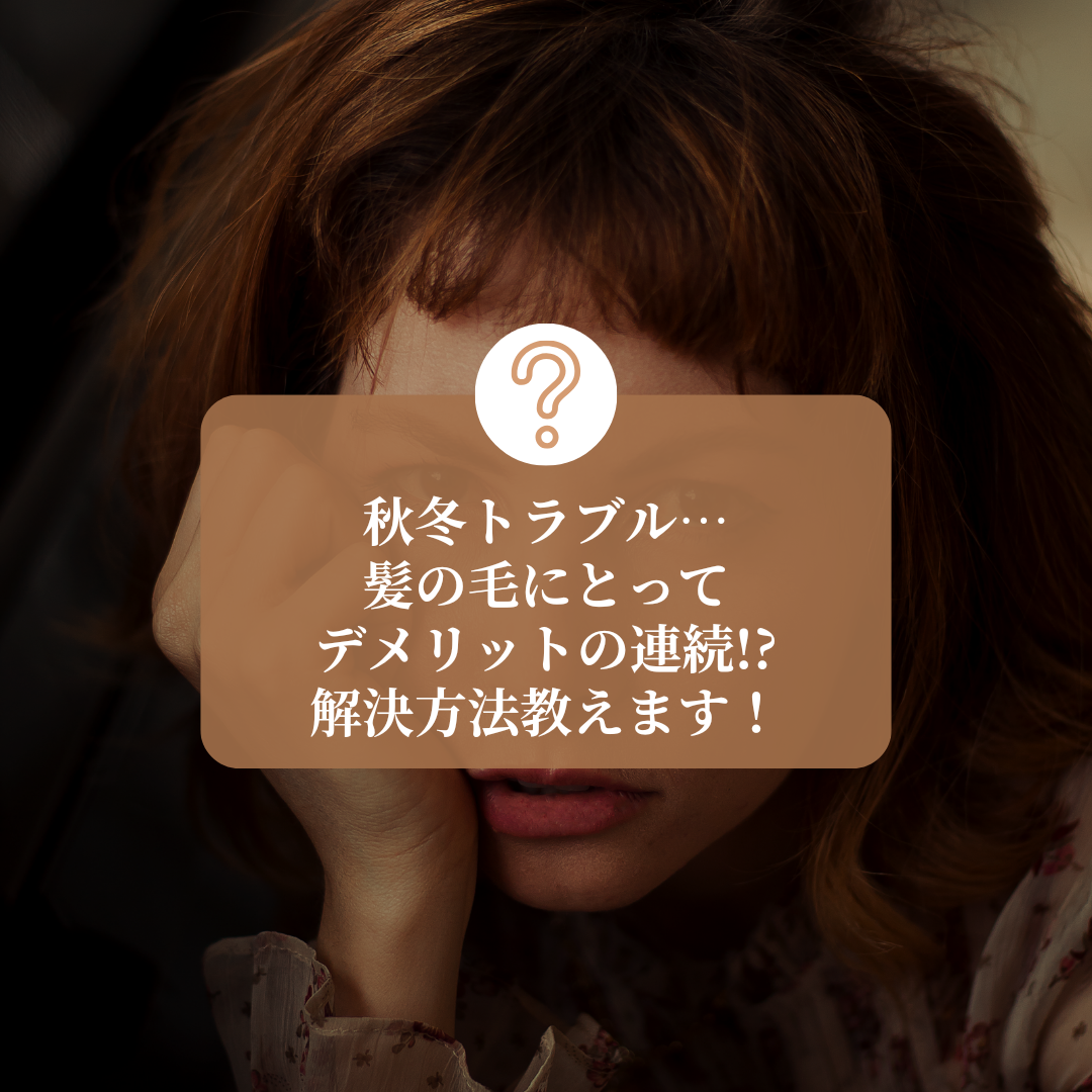 秋冬トラブル！髪の毛にとって何が起きやすい？