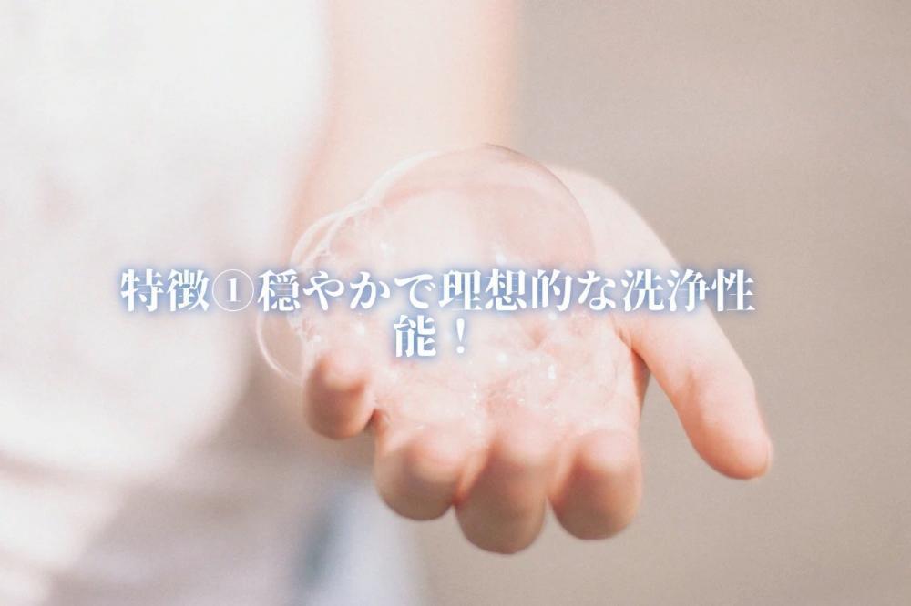 特徴①穏やかで理想的な洗浄性能！